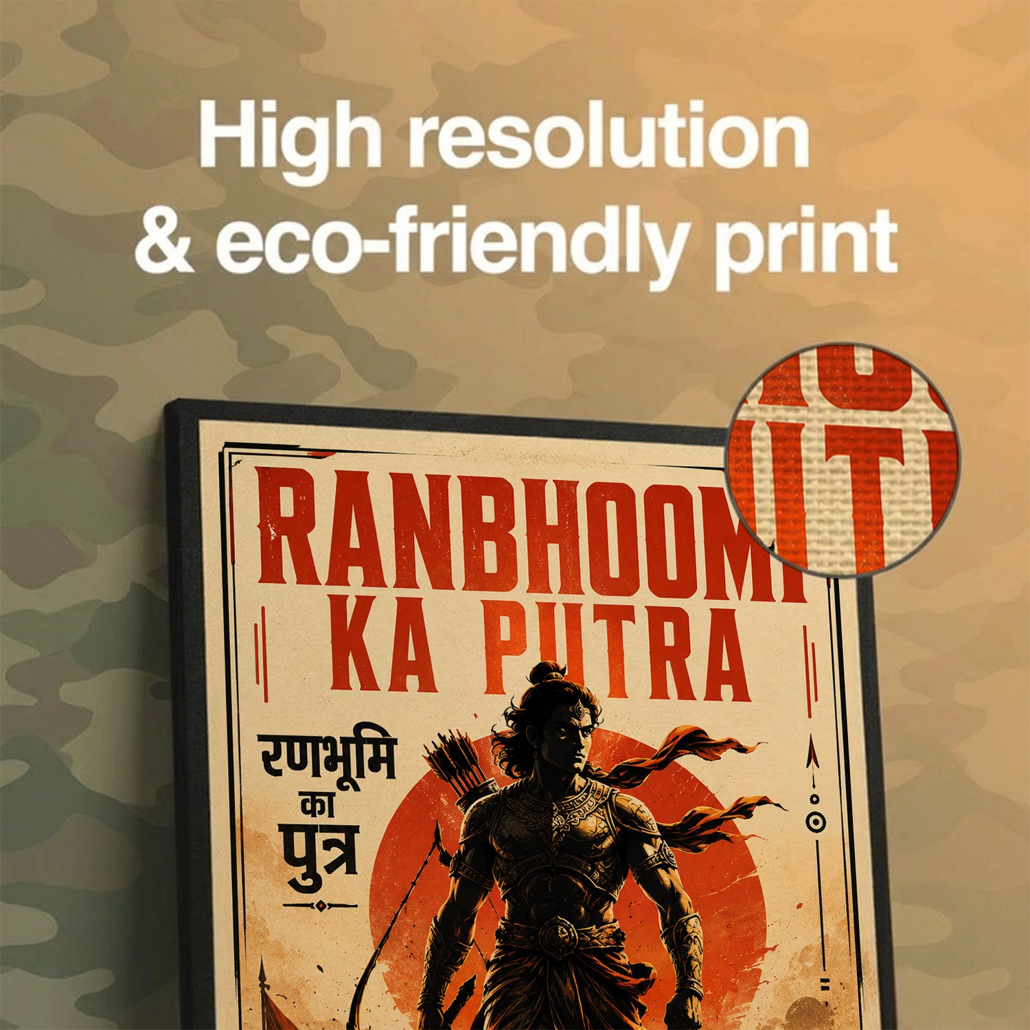 Ranbhoomi Ka Putra - Canvas Wall Art (CONQR_ABHI_SAN_06)