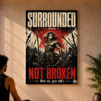 Surrounded Not Broken - Canvas Wall Art (CONQR_ABHI_SAN_07)