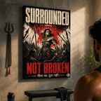 Surrounded Not Broken - Canvas Wall Art (CONQR_ABHI_SAN_07)