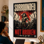 Surrounded Not Broken - Canvas Wall Art (CONQR_ABHI_SAN_07)