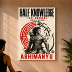 Half Knowledge Full Courage - Canvas Wall Art (CONQR_ABHI_SAN_08)