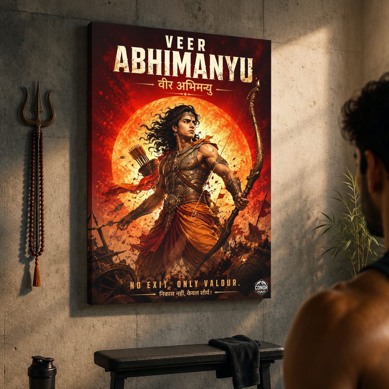 Veer Abhimanyu Valour - Canvas Wall Art (CONQR_ABHI_SAN_09)