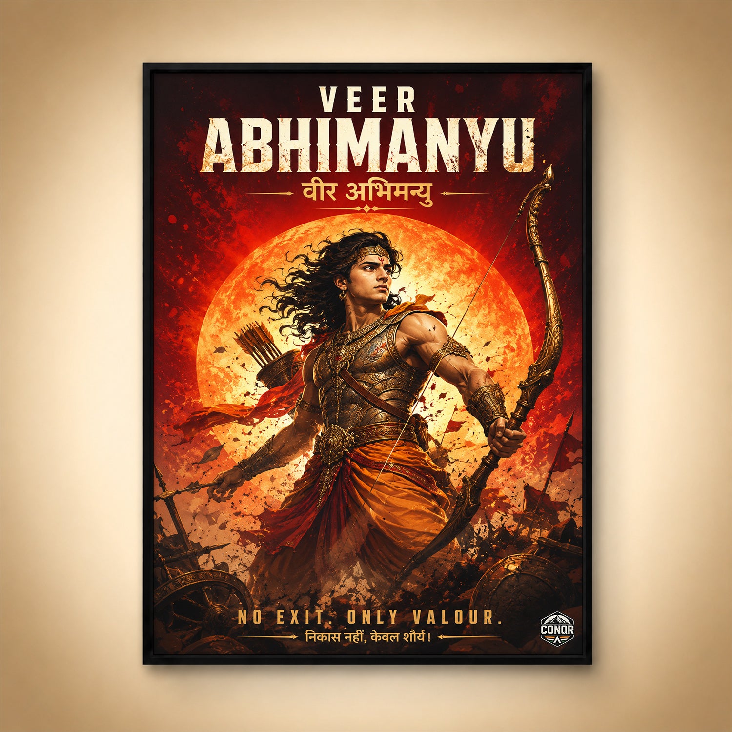 Veer Abhimanyu Valour - Canvas Wall Art (CONQR_ABHI_SAN_09)