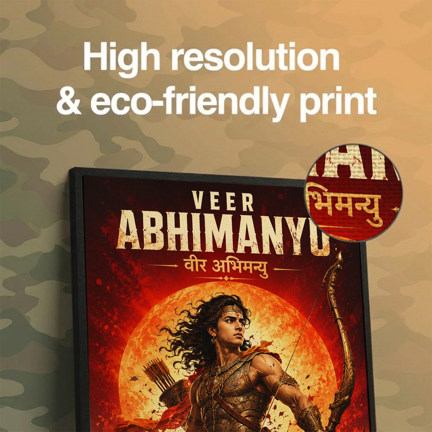 Veer Abhimanyu Valour - Canvas Wall Art (CONQR_ABHI_SAN_09)