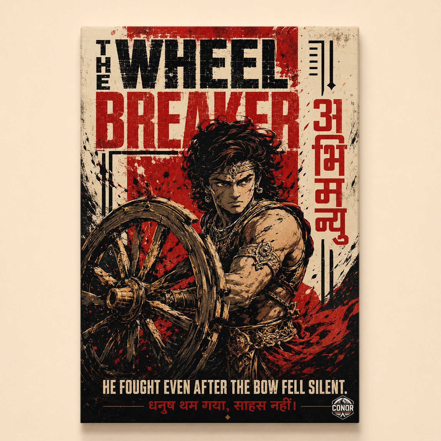 The Wheel Breaker - Canvas Wall Art (CONQR_ABHI_SAN_10)