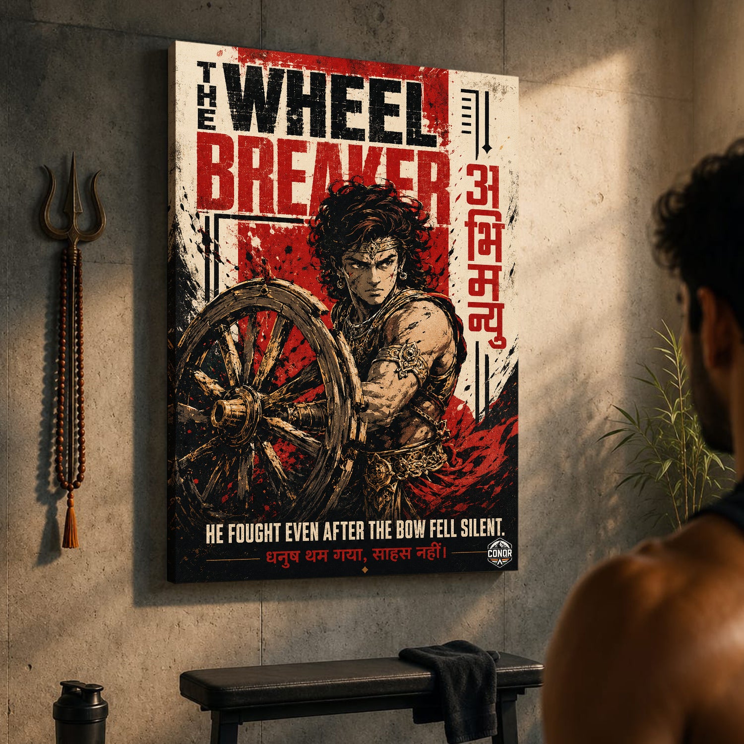 The Wheel Breaker - Canvas Wall Art (CONQR_ABHI_SAN_10)