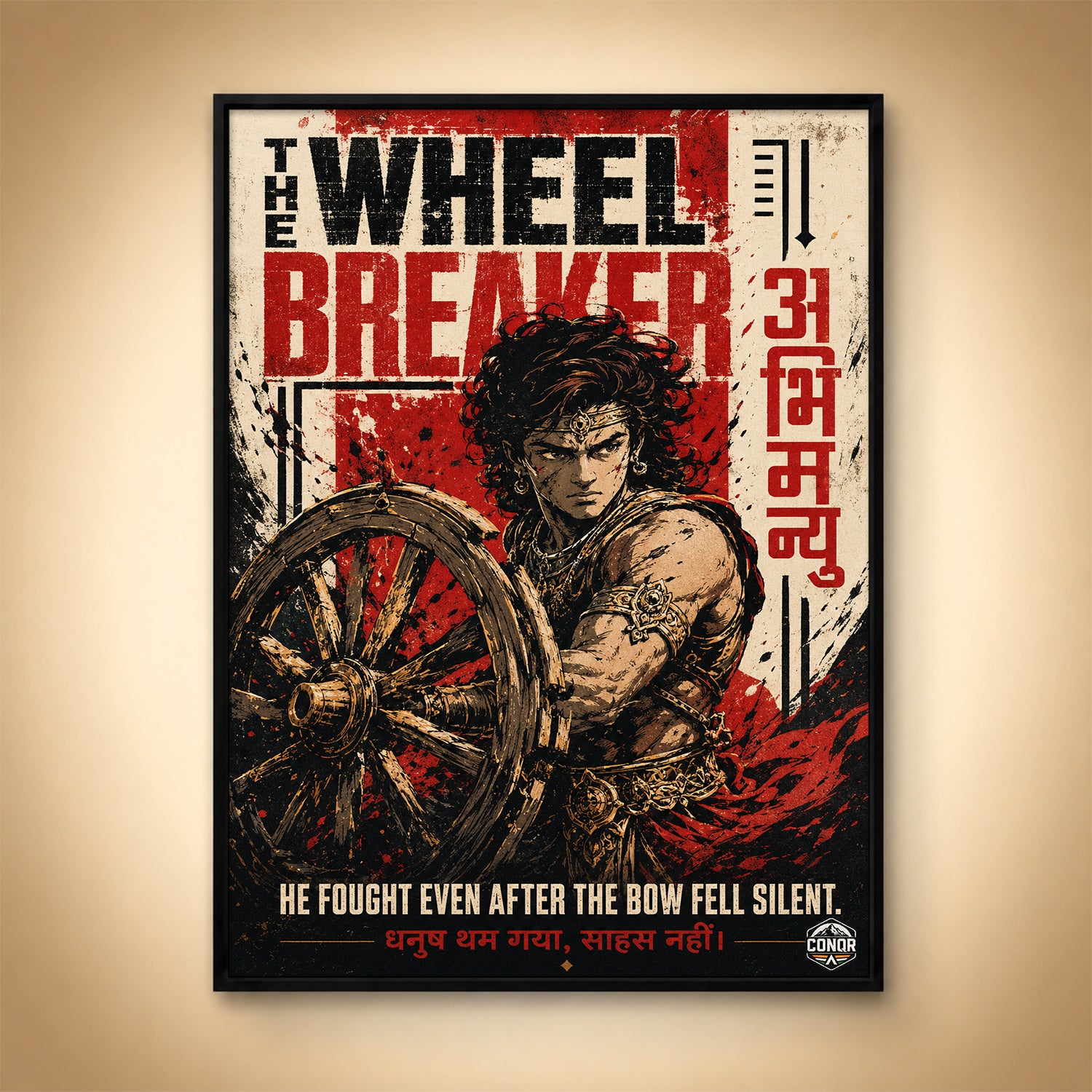 The Wheel Breaker - Canvas Wall Art (CONQR_ABHI_SAN_10)