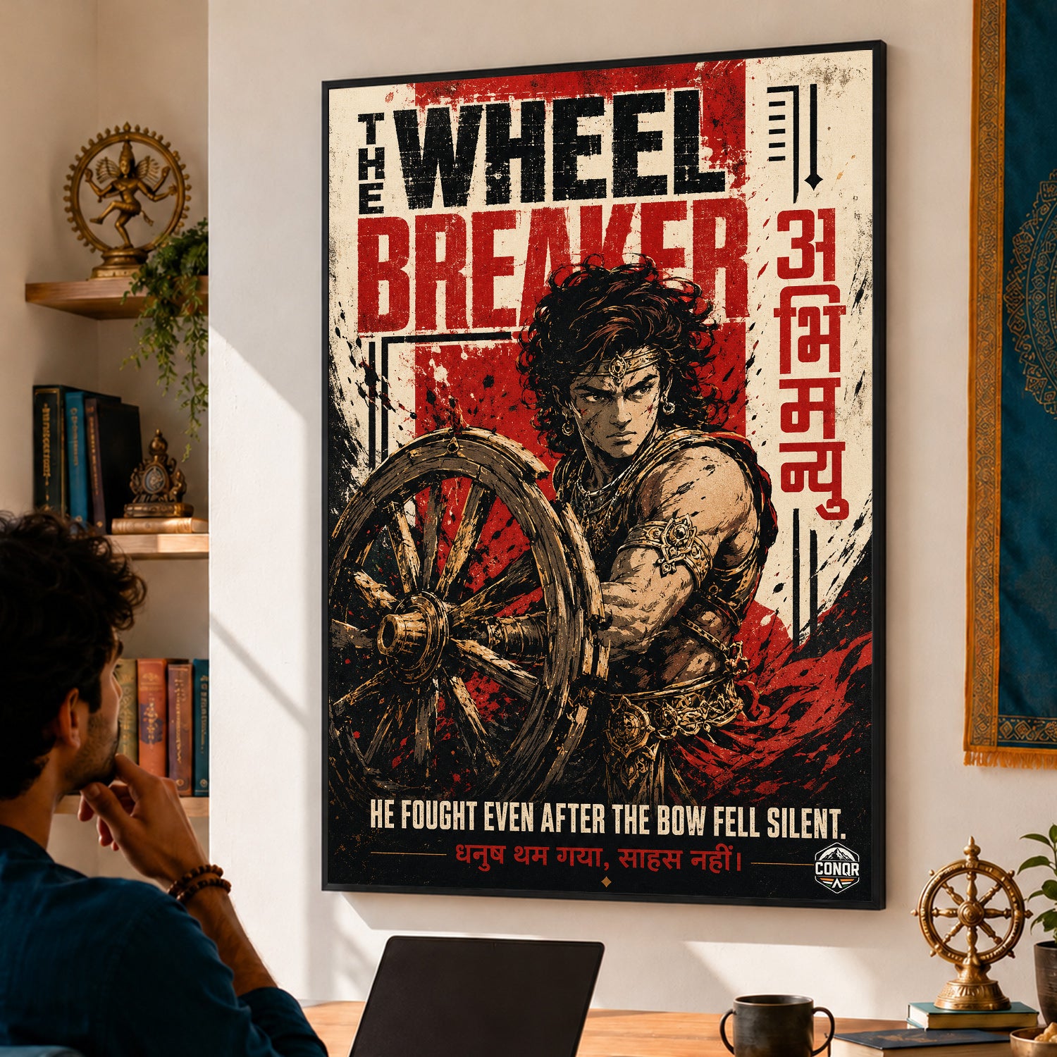 The Wheel Breaker - Canvas Wall Art (CONQR_ABHI_SAN_10)