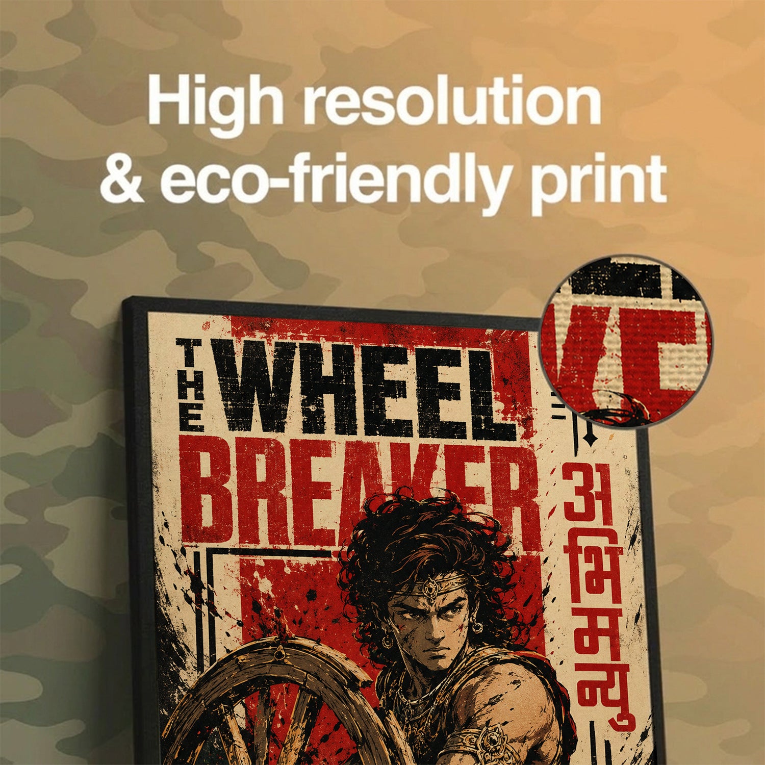 The Wheel Breaker - Canvas Wall Art (CONQR_ABHI_SAN_10)