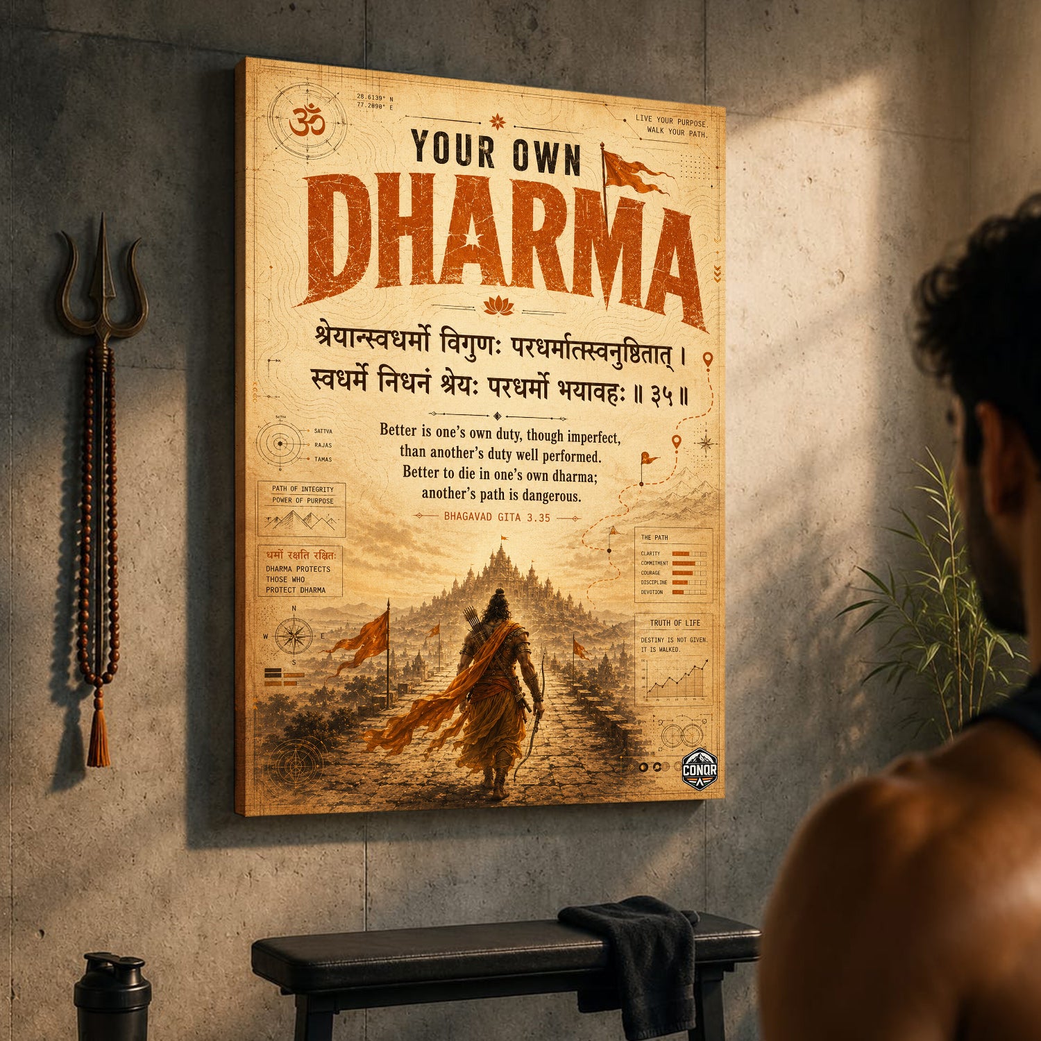 Your Own Dharma Vintage Wall Art (CONQR-SHLK-022)