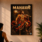 Mahabali Hanuman Warrior - Canvas Wall Art (CONQR_SAN_HAN_03)