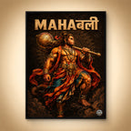 Mahabali Hanuman Warrior - Canvas Wall Art (CONQR_SAN_HAN_03)