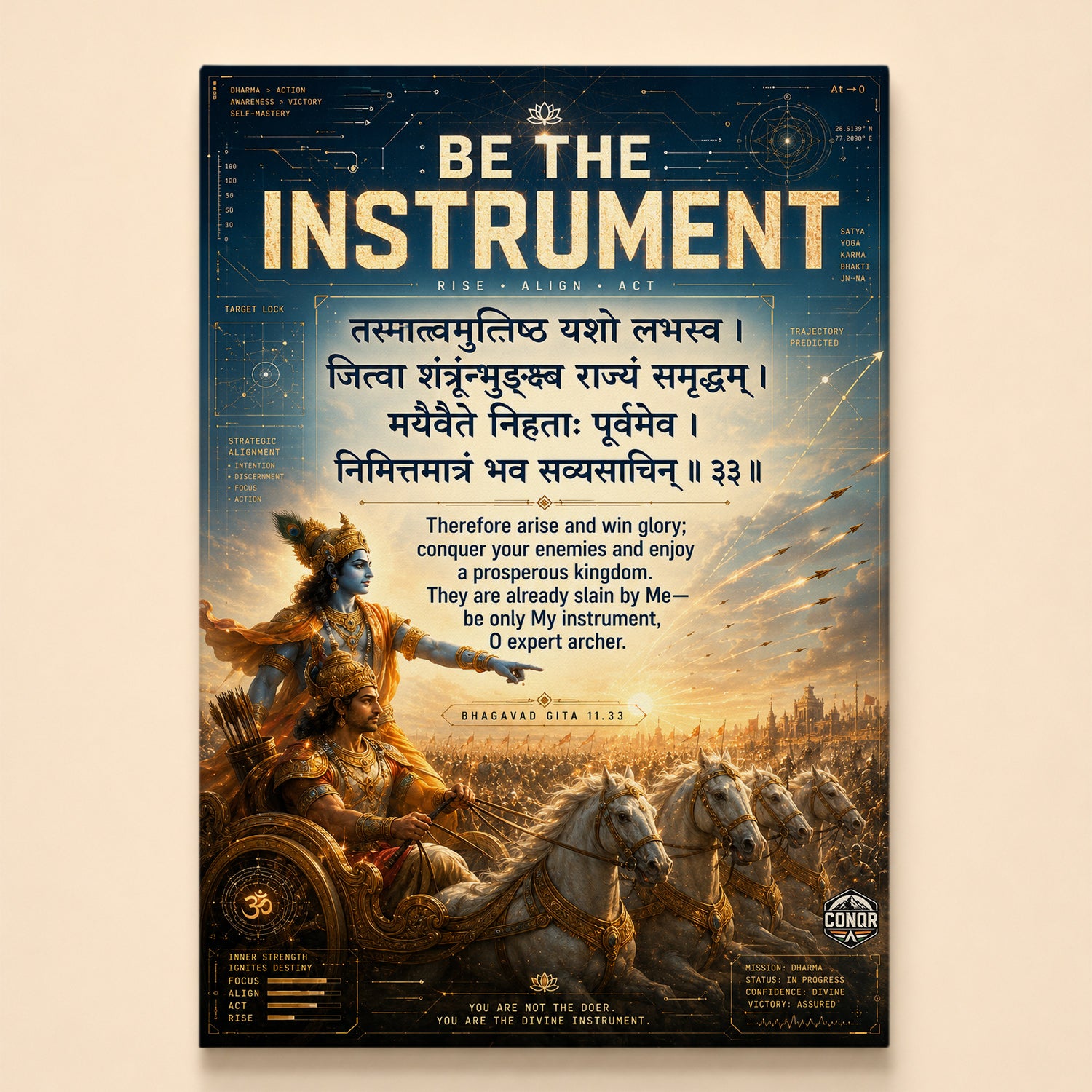 Be The Instrument Krishna Wall Art (CONQR-SHLK-014)