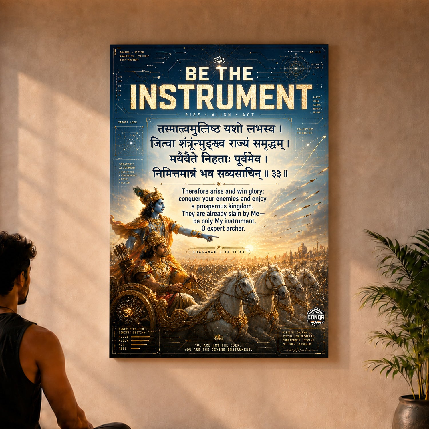 Be The Instrument Krishna Wall Art (CONQR-SHLK-014)