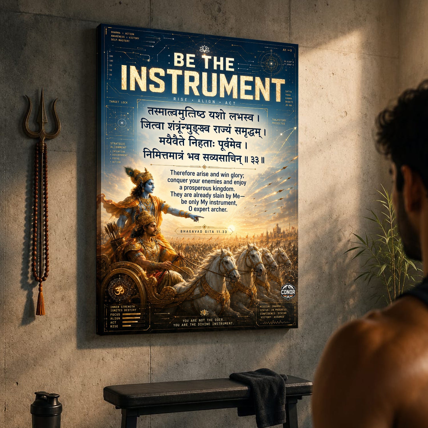 Be The Instrument Krishna Wall Art (CONQR-SHLK-014)