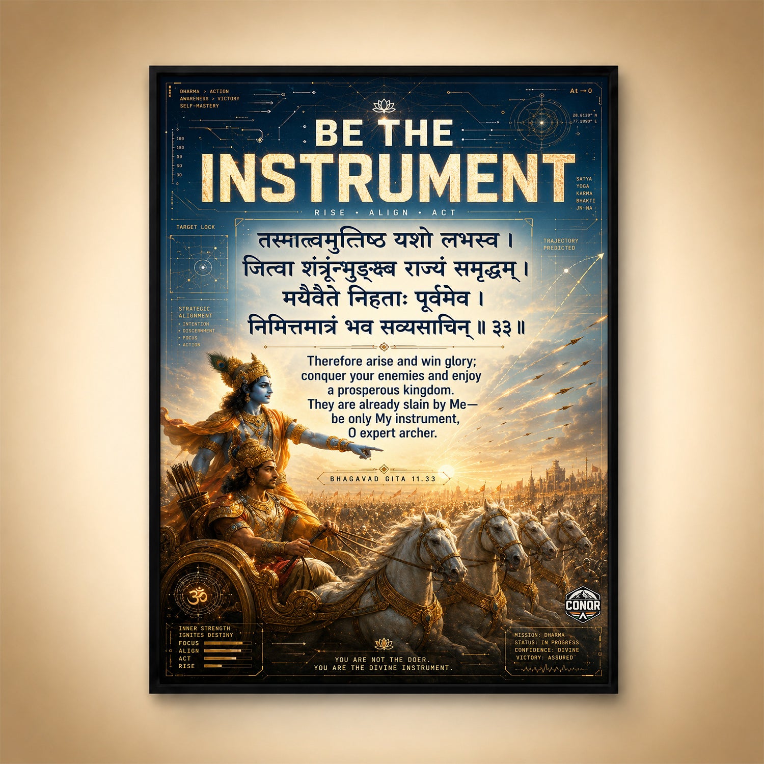Be The Instrument Krishna Wall Art (CONQR-SHLK-014)