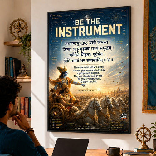 Be The Instrument Krishna Wall Art (CONQR-SHLK-014)