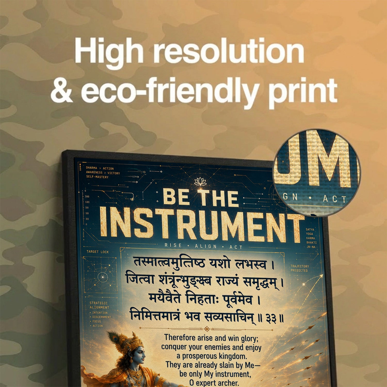 Be The Instrument Krishna Wall Art (CONQR-SHLK-014)