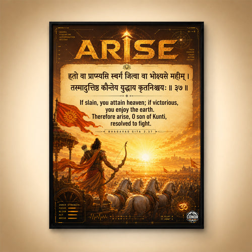 Arise Victorious Gita Warrior Wall Art (CONQR-SHLK-008)