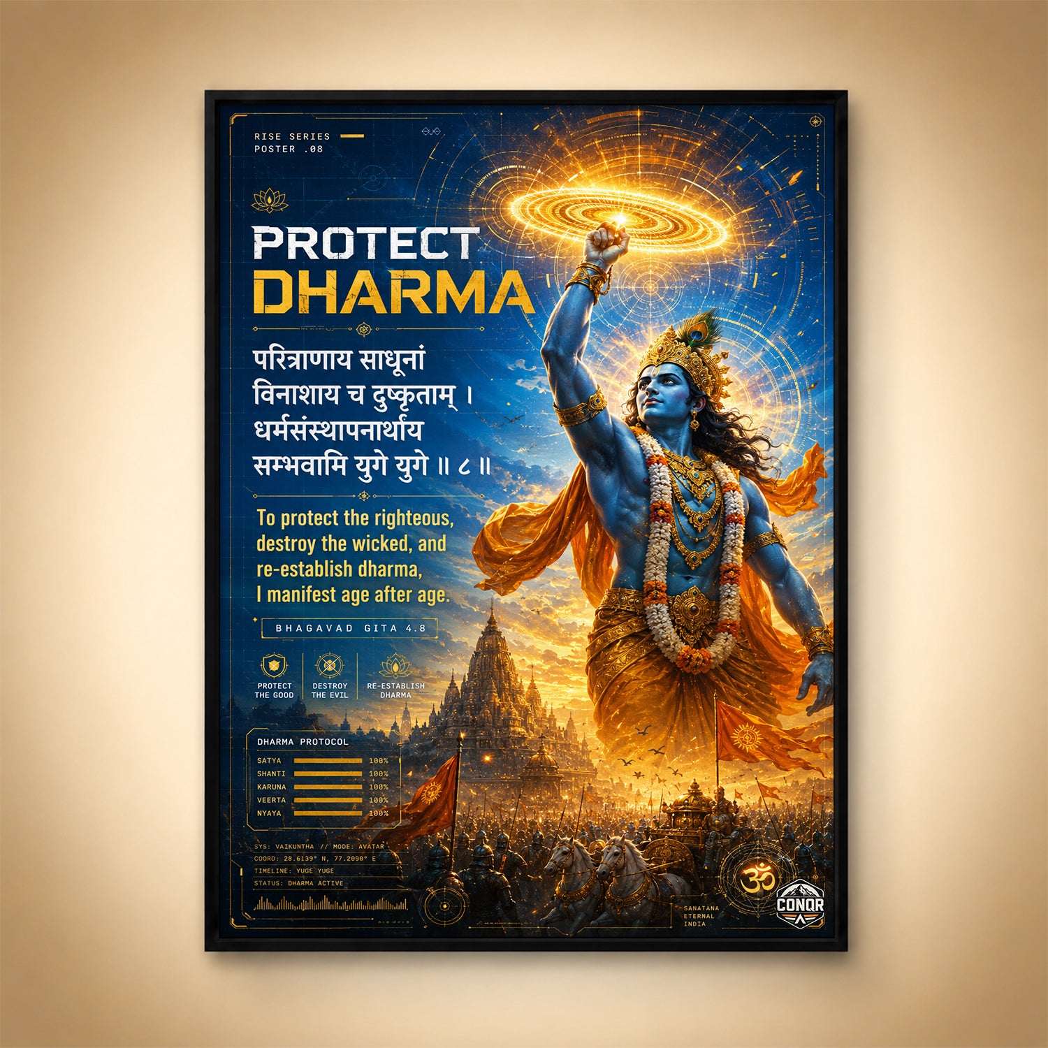 Protect Dharma Krishna Wall Art (CONQR-SHLK-012)