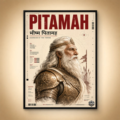 Bhishma Pitamah Guardian - Canvas Wall Art (CONQR_BHISHMA_02)