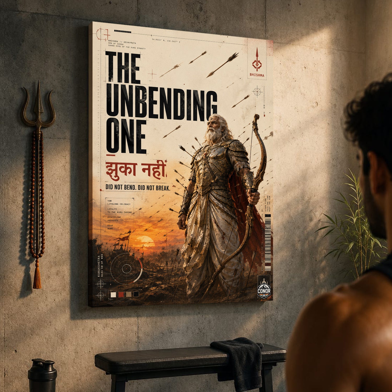 Bhishma The Unbending One - Canvas Wall Art (CONQR_BHISHMA_06)