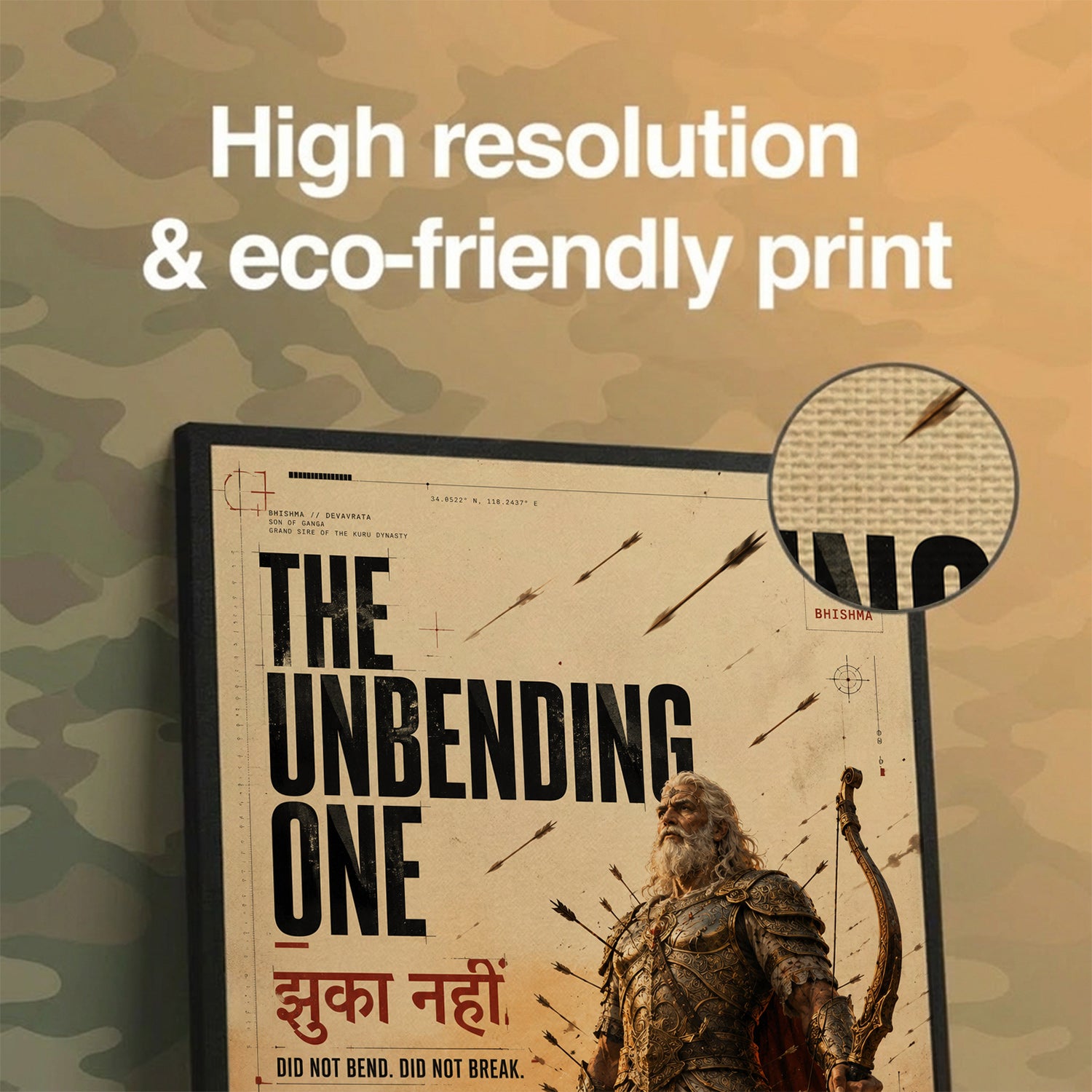 Bhishma The Unbending One - Canvas Wall Art (CONQR_BHISHMA_06)