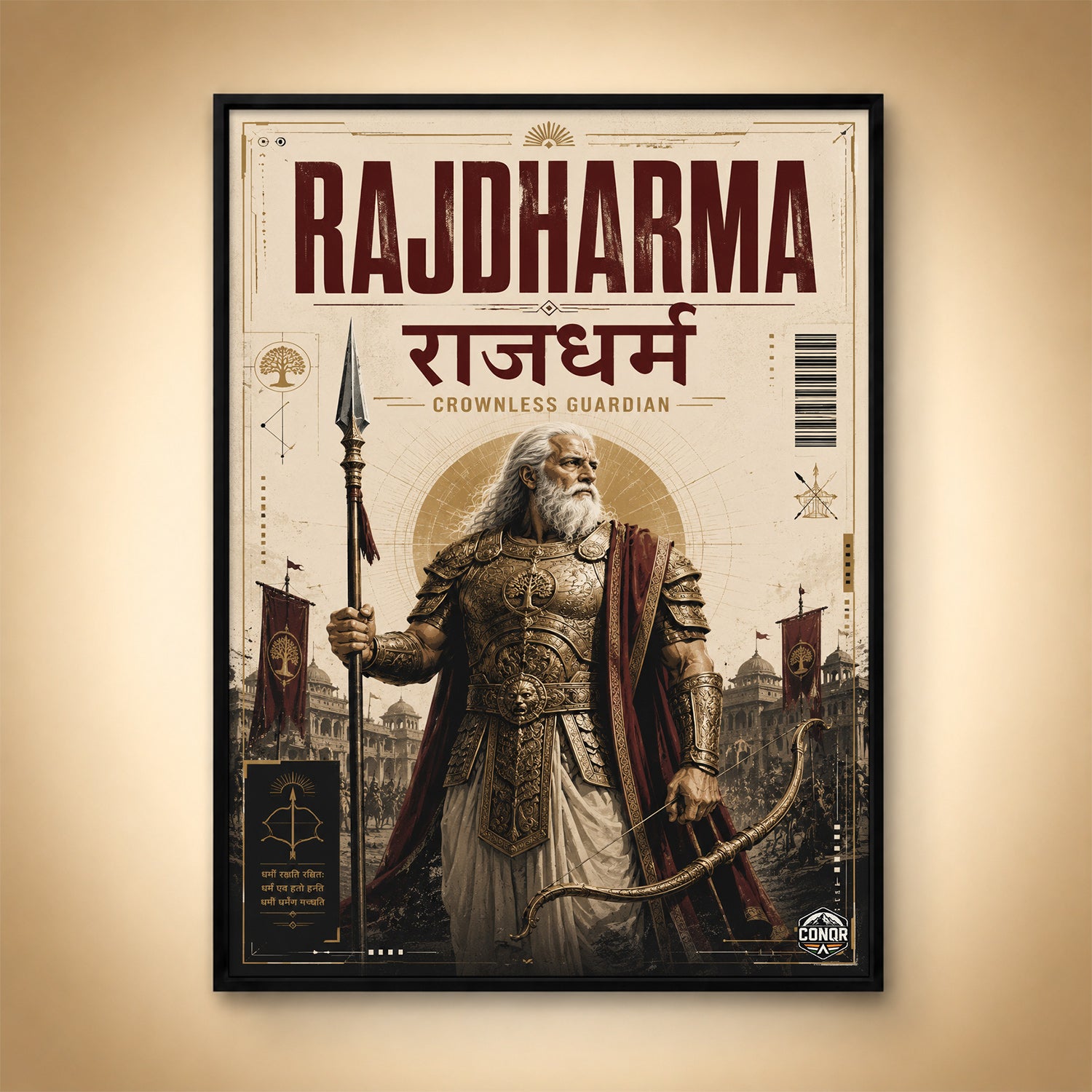Rajdharma Bhishma - Canvas Wall Art (CONQR_BHISHMA_09)