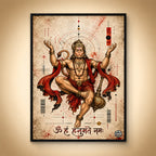 Hanuman Sacred Geometry - Canvas Wall Art (CONQR_SAN_HAN_05)