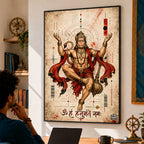 Hanuman Sacred Geometry - Canvas Wall Art (CONQR_SAN_HAN_05)