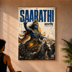 Saarathi Krishna - Canvas Wall Art (CONQR_KRISHNA_003)
