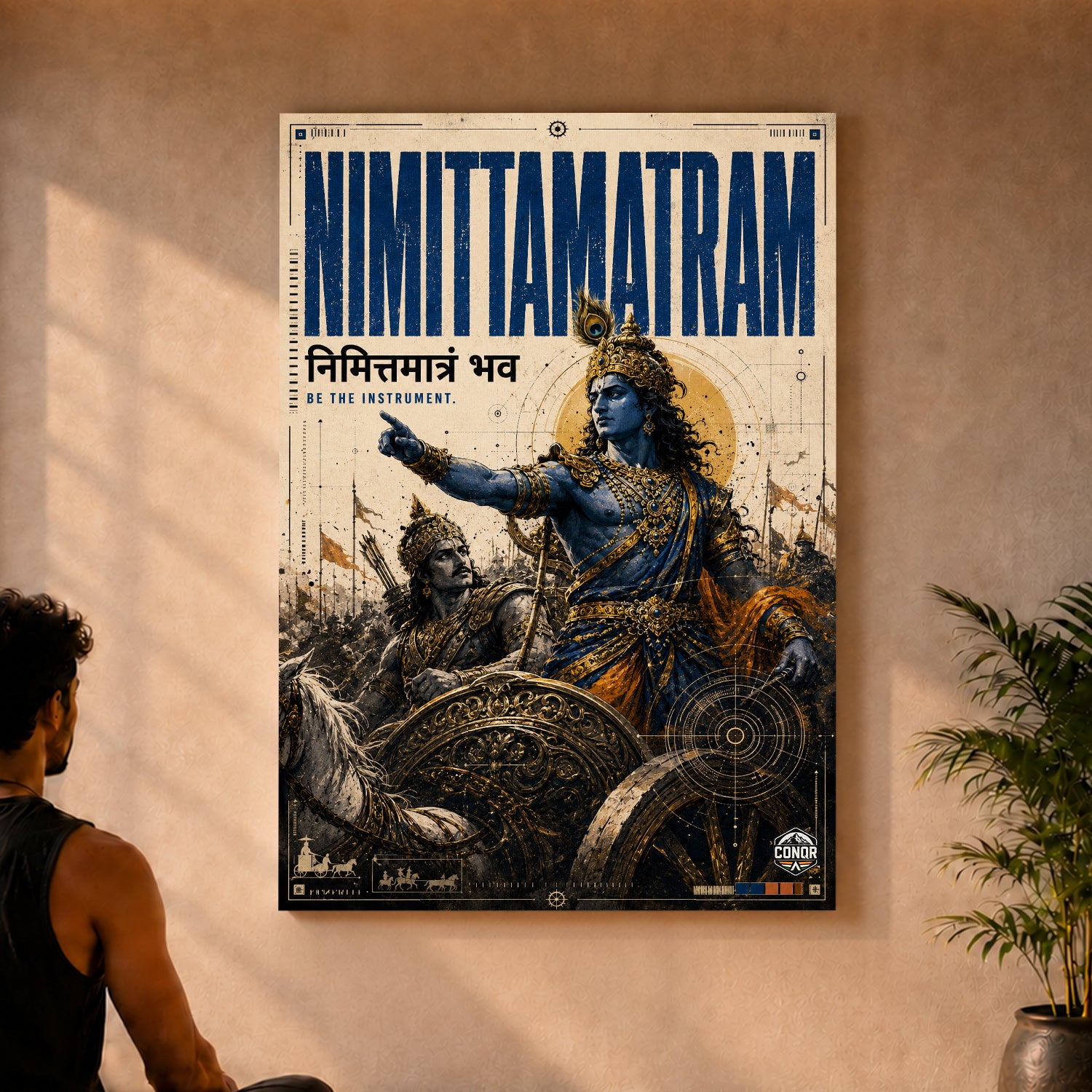Nimitta Matram - Canvas Wall Art (CONQR_KRISHNA_007)
