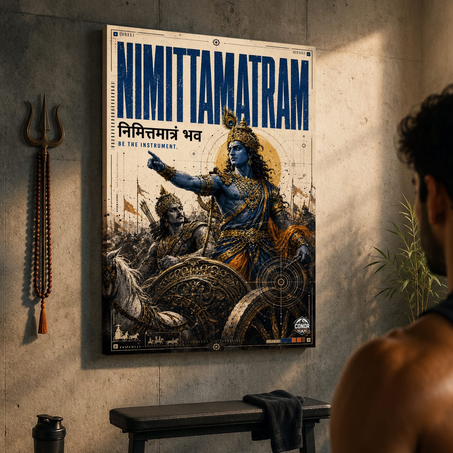 Nimitta Matram - Canvas Wall Art (CONQR_KRISHNA_007)