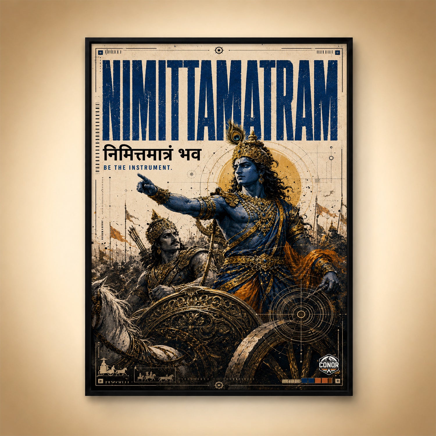 Nimitta Matram - Canvas Wall Art (CONQR_KRISHNA_007)
