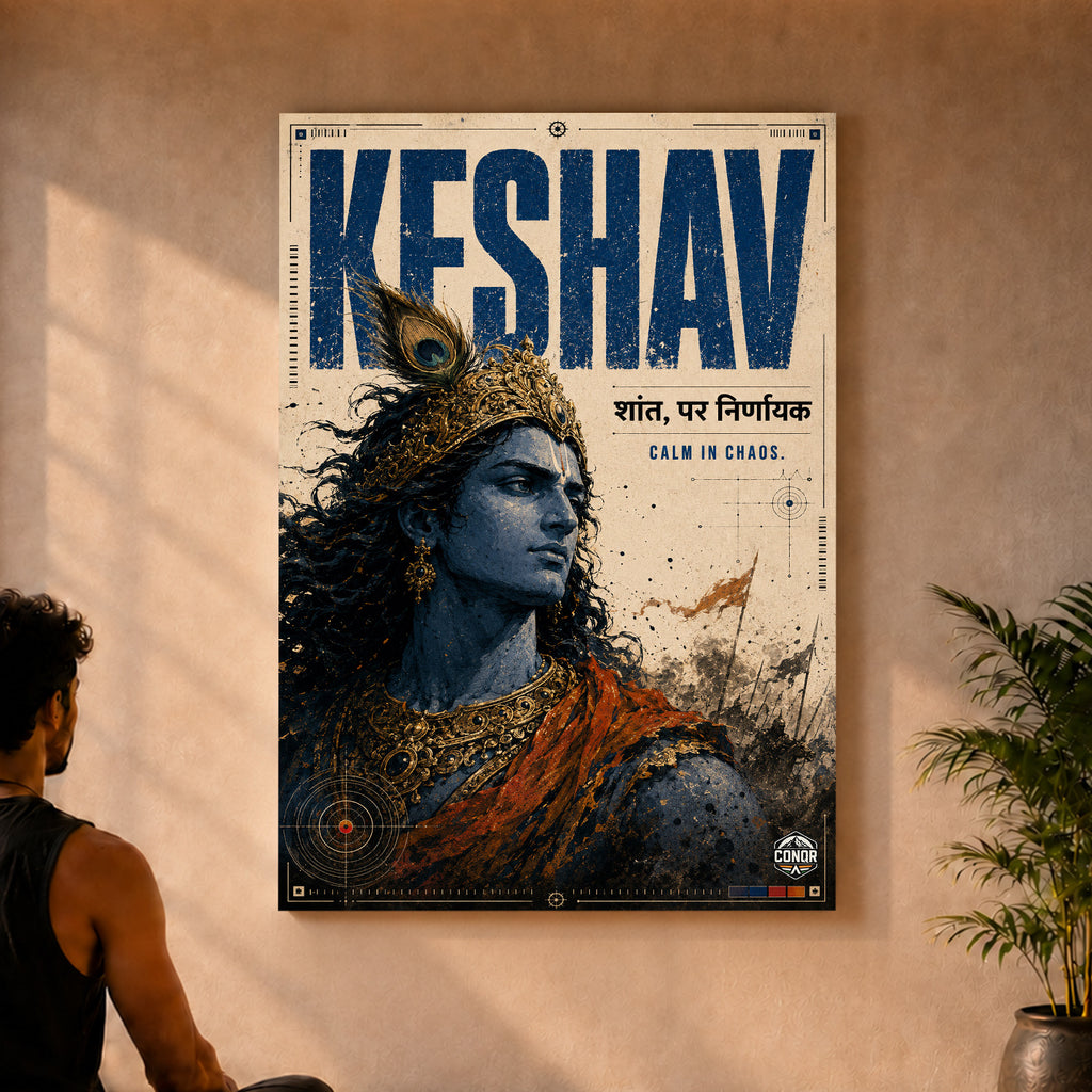 Keshav - Canvas Wall Art (CONQR_KRISHNA_010)