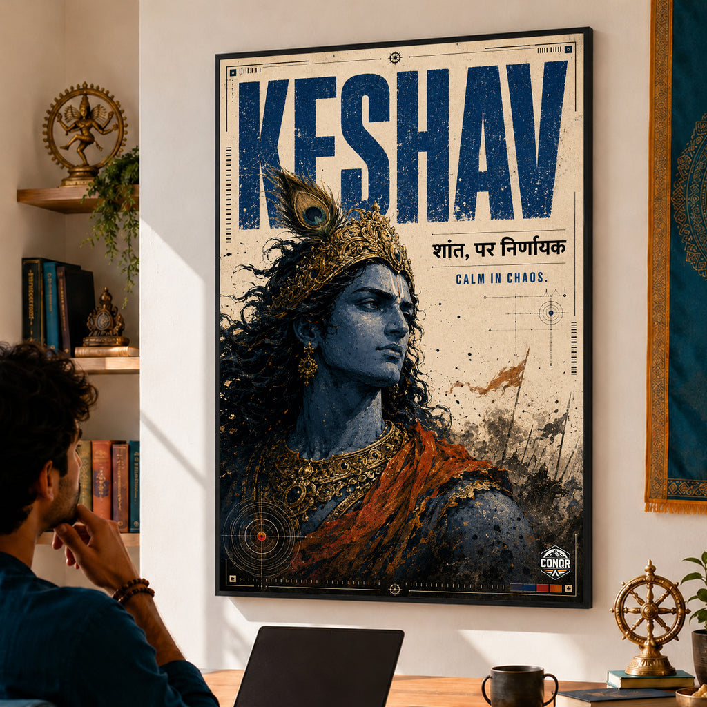Keshav - Canvas Wall Art (CONQR_KRISHNA_010)