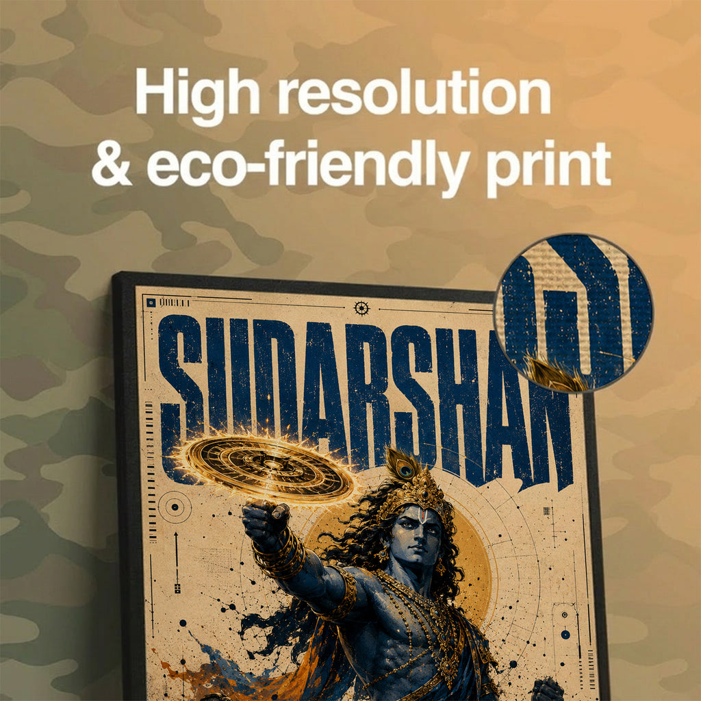 Sudarshan Krishna - Canvas Wall Art (CONQR_KRISHNA_011)