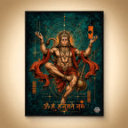 Hanuman Cosmic Meditation - Canvas Wall Art (CONQR_SAN_HAN_06)