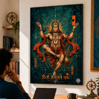 Hanuman Cosmic Meditation - Canvas Wall Art (CONQR_SAN_HAN_06)