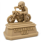 Still Raising Hell — Skeleton Biker Desk Sculpture | Lightweight PLA Material