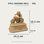 Still Raising Hell — Skeleton Biker Desk Sculpture | Lightweight PLA Material
