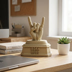 Born Loud — Rock Hand Desk Sculpture | Lightweight PLA Material