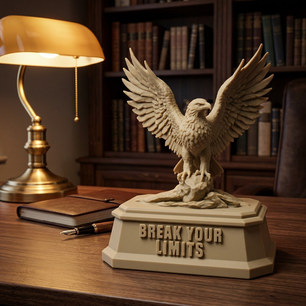 The Eagle — Break Your Limits Desk Sculpture | Lightweight PLA Material