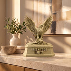 The Eagle XL on a stone counter, shown to scale beside a vase and books