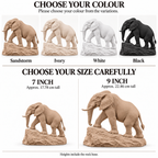 CONQR Elephant lightweight 3D printed PLA desk statue, 9 inch, Sandstorm - colours and sizes