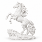 CONQR Horse lightweight 3D printed PLA desk statue, 10 inch, White - white background