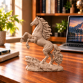 CONQR Horse lightweight 3D printed PLA desk statue, 8 inch, Sandstorm - office desk