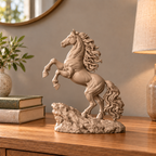 CONQR Horse lightweight 3D printed PLA desk statue, 8 inch, Sandstorm - home console