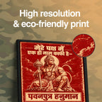 Close-up of premium Pavanputra Hanuman canvas print texture