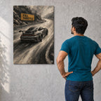24×36 Full Throttle gallery-wrap automotive canvas wall art
